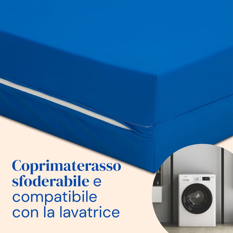 Pack Lit articulé réglable en hauteur avec Matelas Sanitaire Professional HR (105x200 cm, Barrière de lit)