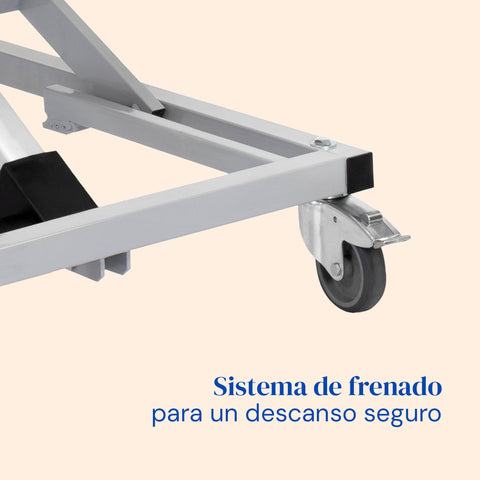 Lit articulé hospitalier à chariot élévateur avec matelas viscoélastique Professional V3 - 90x190 cm