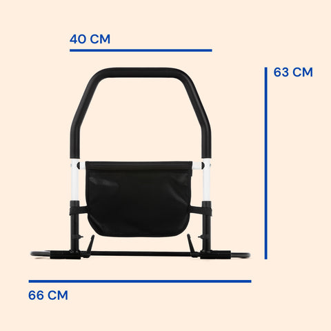 Barrière de lit pour adulte | Poignée rabattable | Hauteur et inclinaison réglables