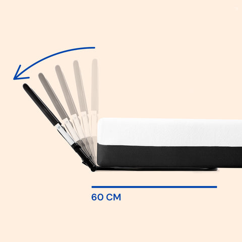 Barrière de lit pour adulte | Poignée rabattable | Hauteur et inclinaison réglables