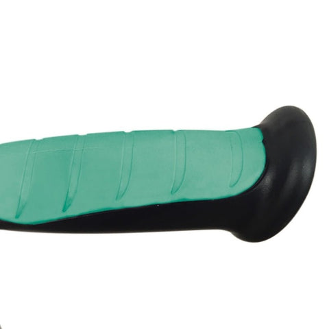 Béquille en aluminium avec poignée anatomique en caoutchouc couleur verte