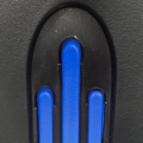 Pack de 2 béquilles en aluminium avec poignée anatomique en caoutchouc couleur bleue