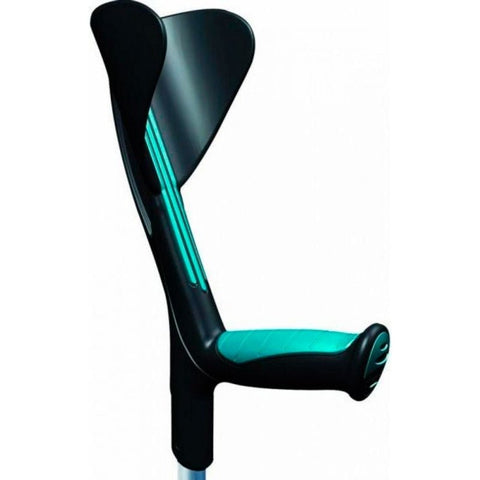 Pack de 2 béquilles en aluminium avec poignée anatomique en caoutchouc couleur verte