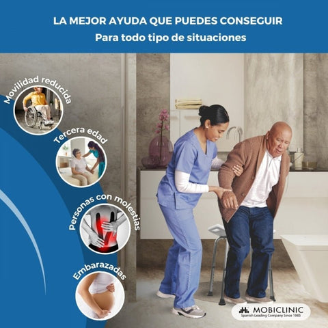 Chaise de douche | Aluminium | Réglable en hauteur | Embouts antidérapants | San Fermín