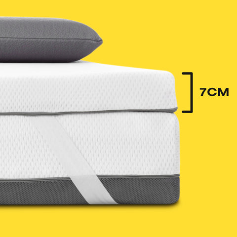 Ferlex - Surmatelas Elion en mousse à mémoire de forme de 7 cm